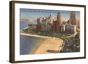 Oak Street Beach, Chicago, Illinois-null-Framed Art Print