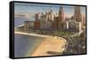Oak Street Beach, Chicago, Illinois-null-Framed Stretched Canvas