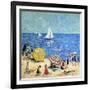 Oak Tree Beach, C.1914-Minnie Harms Neebe-Framed Giclee Print