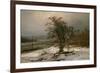 Oak Tree by the Elbe in Winter-Johan Christian Clausen Dahl-Framed Giclee Print