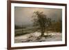 Oak Tree by the Elbe in Winter-Johan Christian Clausen Dahl-Framed Giclee Print