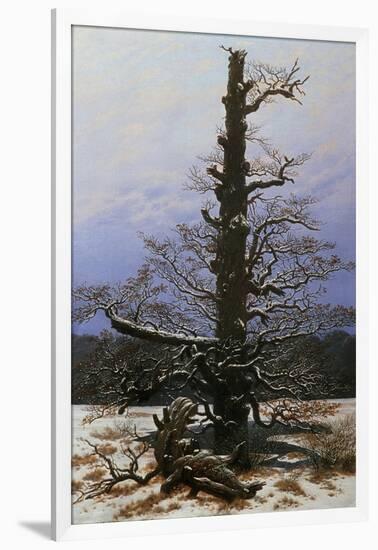 Oak Tree in the Snow-Caspar David Friedrich-Framed Giclee Print