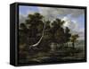 Oak Trees at a Lake with Water Lilies-Jacob Isaaksz Ruisdael-Framed Stretched Canvas