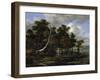 Oak Trees at a Lake with Water Lilies-Jacob Isaaksz Ruisdael-Framed Giclee Print