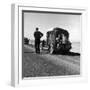 Oakie Family Stalled on Desolate Track of Highway in Desert in Southern California-Dorothea Lange-Framed Photographic Print