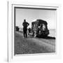 Oakie Family Stalled on Desolate Track of Highway in Desert in Southern California-Dorothea Lange-Framed Photographic Print