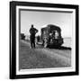 Oakie Family Stalled on Desolate Track of Highway in Desert in Southern California-Dorothea Lange-Framed Photographic Print