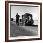 Oakie Family Stalled on Desolate Track of Highway in Desert in Southern California-Dorothea Lange-Framed Photographic Print