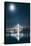 Oakland Bay Bridge and Moonlight Portrait-null-Framed Stretched Canvas