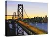 Oakland Bay Bridge at Dusk, San Francisco, California, USA-David Barnes-Stretched Canvas
