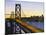 Oakland Bay Bridge at Dusk, San Francisco, California, USA-David Barnes-Mounted Photographic Print