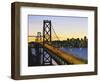 Oakland Bay Bridge at Dusk, San Francisco, California, USA-David Barnes-Framed Photographic Print