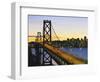 Oakland Bay Bridge at Dusk, San Francisco, California, USA-David Barnes-Framed Photographic Print