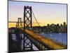 Oakland Bay Bridge at Dusk, San Francisco, California, USA-David Barnes-Mounted Photographic Print