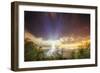 Oakland Bay Bridge Light Beams-Vincent James-Framed Photographic Print