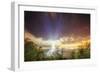 Oakland Bay Bridge Light Beams-Vincent James-Framed Photographic Print