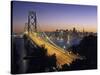 Oakland Bay Bridge, San Francisco, California, USA-Walter Bibikow-Stretched Canvas