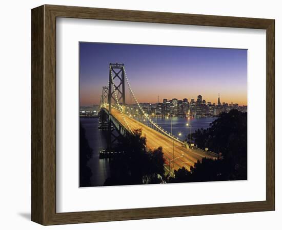 Oakland Bay Bridge, San Francisco, California, USA-Walter Bibikow-Framed Photographic Print