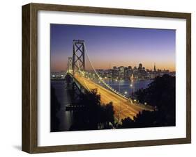 Oakland Bay Bridge, San Francisco, California, USA-Walter Bibikow-Framed Photographic Print