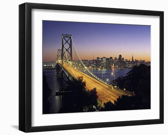 Oakland Bay Bridge, San Francisco, California, USA-Walter Bibikow-Framed Photographic Print