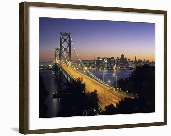 Oakland Bay Bridge, San Francisco, California, USA-Walter Bibikow-Framed Photographic Print