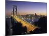 Oakland Bay Bridge, San Francisco, California, USA-Walter Bibikow-Mounted Photographic Print