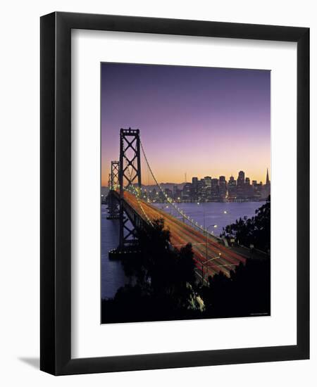 Oakland Bay Bridge, San Francisco, California, USA-Walter Bibikow-Framed Photographic Print