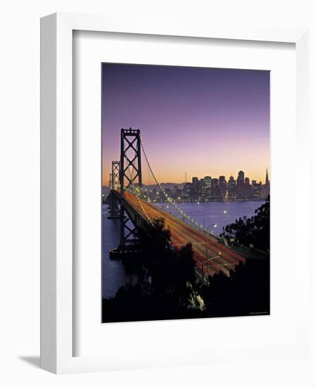 Oakland Bay Bridge, San Francisco, California, USA-Walter Bibikow-Framed Photographic Print