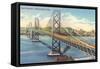 Oakland Bay Bridge, San Francisco, California-null-Framed Stretched Canvas