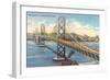 Oakland Bay Bridge, San Francisco, California-null-Framed Art Print