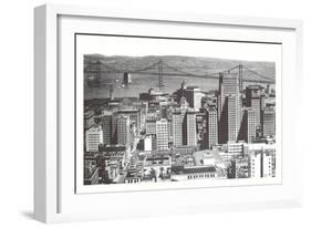 Oakland Bay Bridge, San Francisco, California-null-Framed Art Print