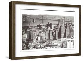 Oakland Bay Bridge, San Francisco, California-null-Framed Art Print