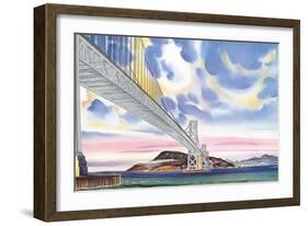 Oakland Bay Bridge-null-Framed Art Print