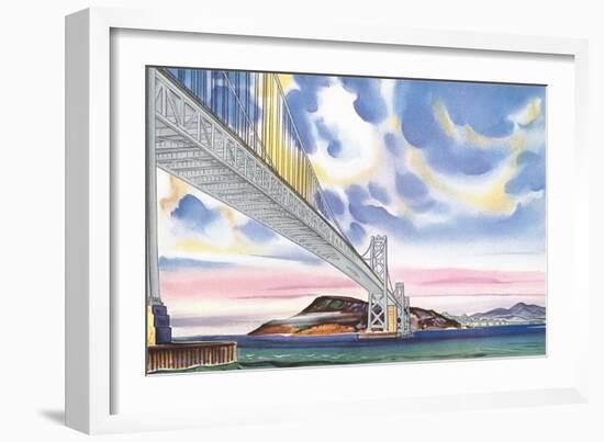 Oakland Bay Bridge-null-Framed Art Print