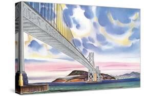 Oakland Bay Bridge-null-Stretched Canvas