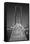 Oakland Bridge 3 BW-Moises Levy-Framed Stretched Canvas