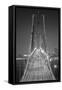 Oakland Bridge 3 BW-Moises Levy-Framed Stretched Canvas