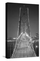 Oakland Bridge 3 BW-Moises Levy-Stretched Canvas