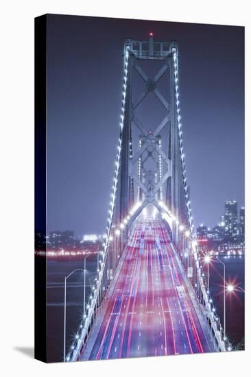 Oakland Bridge 3 Color-Moises Levy-Stretched Canvas