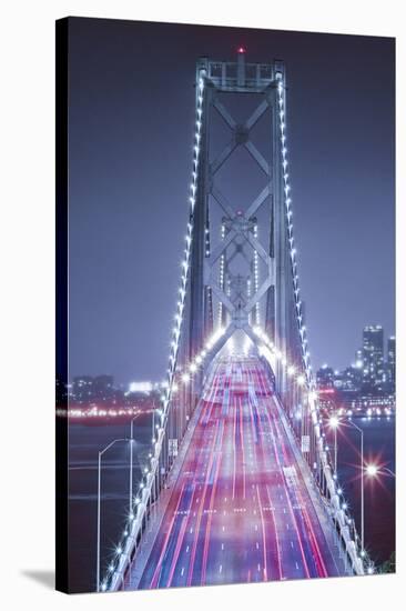 Oakland Bridge 3 Color-Moises Levy-Stretched Canvas