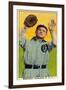 Oakland, CA, Oakland Pacific Coast League, Manush, Baseball Card-Lantern Press-Framed Art Print