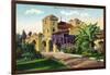 Oakland, California - Exterior View of Santa Fe Train Depot-Lantern Press-Framed Art Print