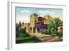 Oakland, California - Exterior View of Santa Fe Train Depot-Lantern Press-Framed Art Print