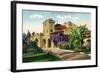 Oakland, California - Exterior View of Santa Fe Train Depot-Lantern Press-Framed Art Print