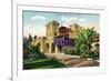 Oakland, California - Exterior View of Santa Fe Train Depot-Lantern Press-Framed Art Print