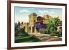 Oakland, California - Exterior View of Santa Fe Train Depot-Lantern Press-Framed Art Print