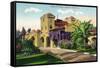 Oakland, California - Exterior View of Santa Fe Train Depot-Lantern Press-Framed Stretched Canvas