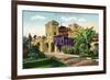 Oakland, California - Exterior View of Santa Fe Train Depot-Lantern Press-Framed Premium Giclee Print