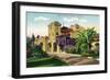 Oakland, California - Exterior View of Santa Fe Train Depot-Lantern Press-Framed Art Print