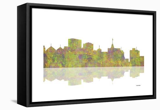 Oakland California Skyline 1-Marlene Watson-Framed Stretched Canvas